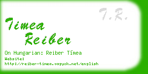 timea reiber business card